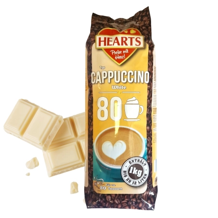 Kawa cappuccino HEARTS 1KG CAPPUCINO WHITE